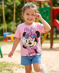 CAMISETA CORTA DE PUNTO LISO MINNIE - 2900003232