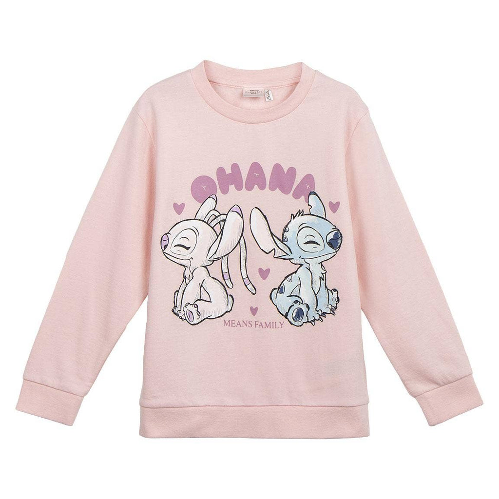SWEATSHIRT STITCH UND ANGEL AUS GEBÜRSTETER BAUMWOLLE – 2900002458