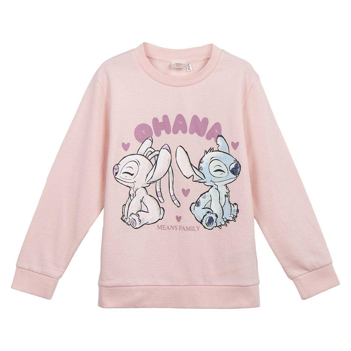 SWEAT-SHIRT STITCH ET ANGEL EN COTON À POINT BROSSÉ - 2900002458